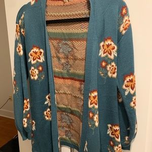 Anthropologie Tie Sweater Cardigan